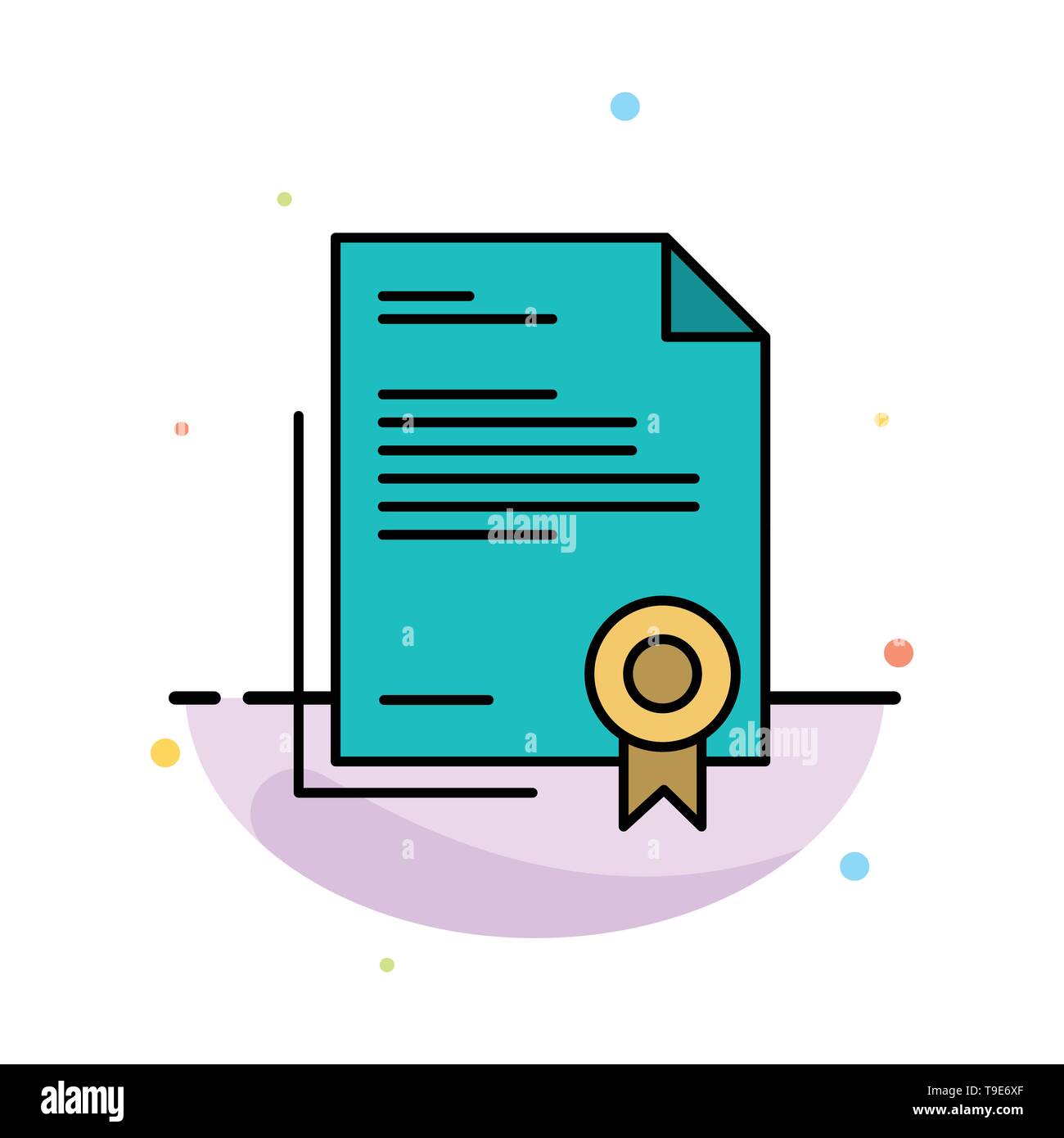 Diploma paper icon flat certificate design Vector Image