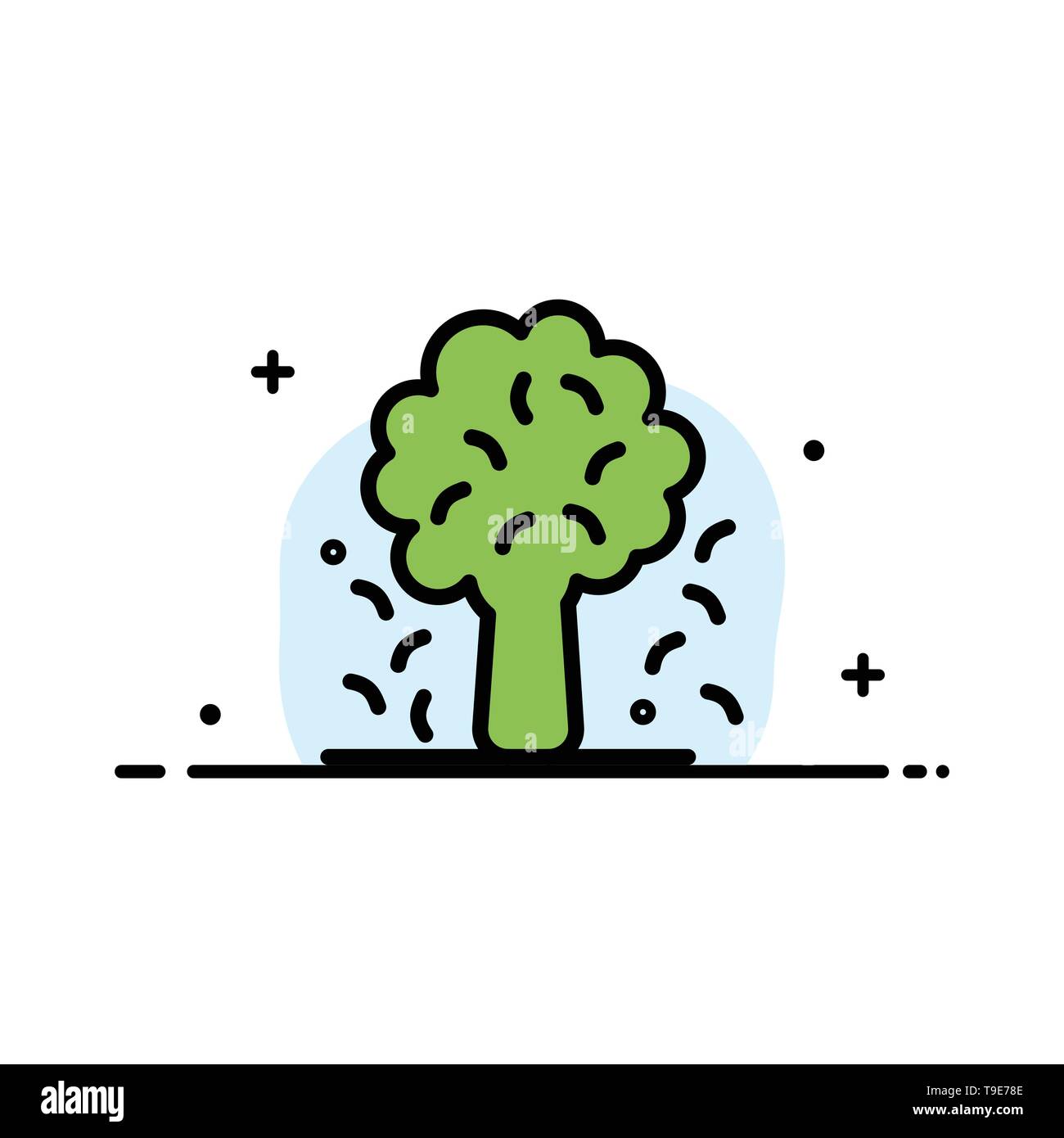 Tree Apple Apple Tree Nature Spring Business Flat Line Filled
