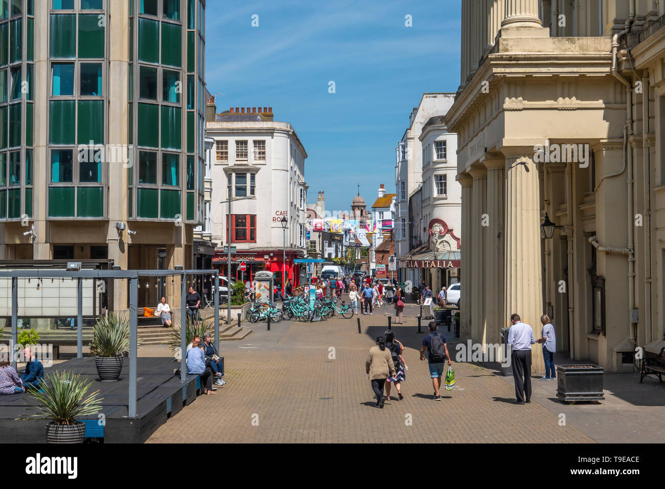 Bartholomew Road,Old Town Hall,on right,Brighton,City Centre,Sussex,England Stock Photo