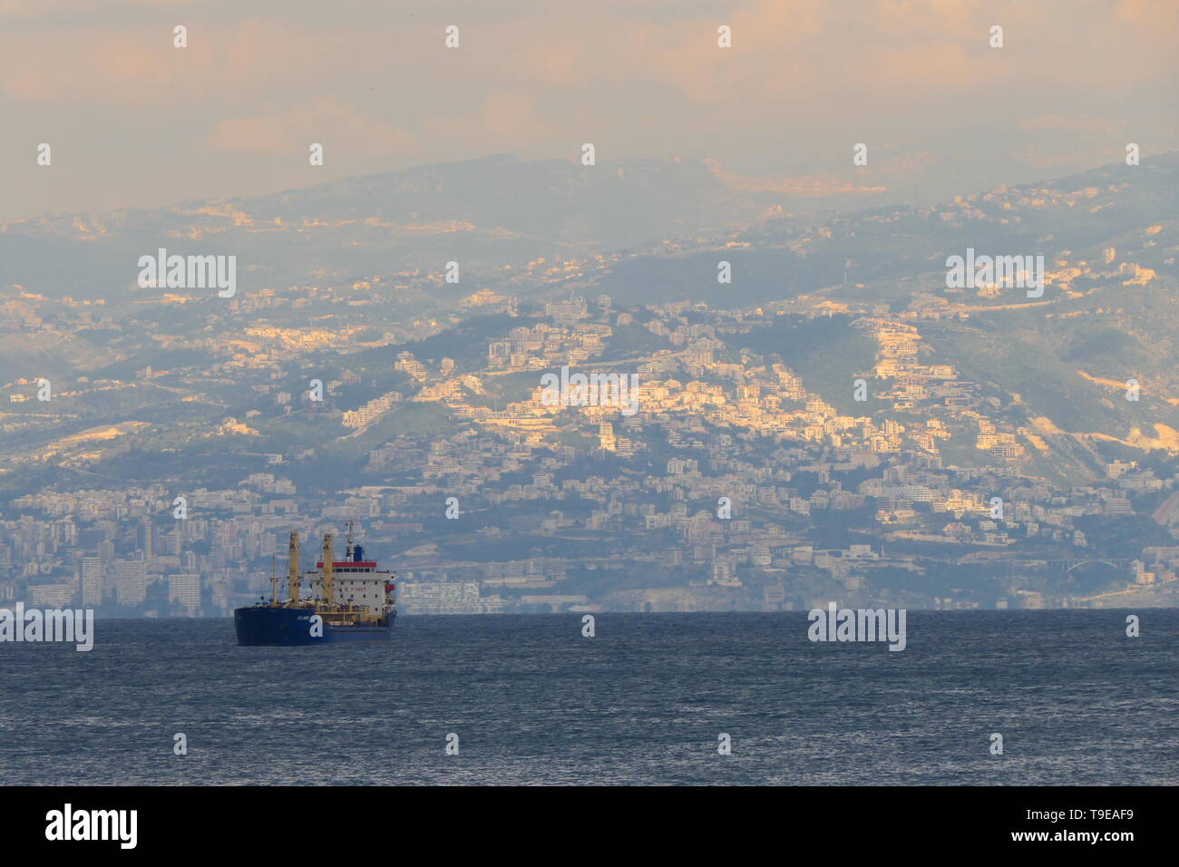 The coast of Beirut, Lebanon Stock Photo