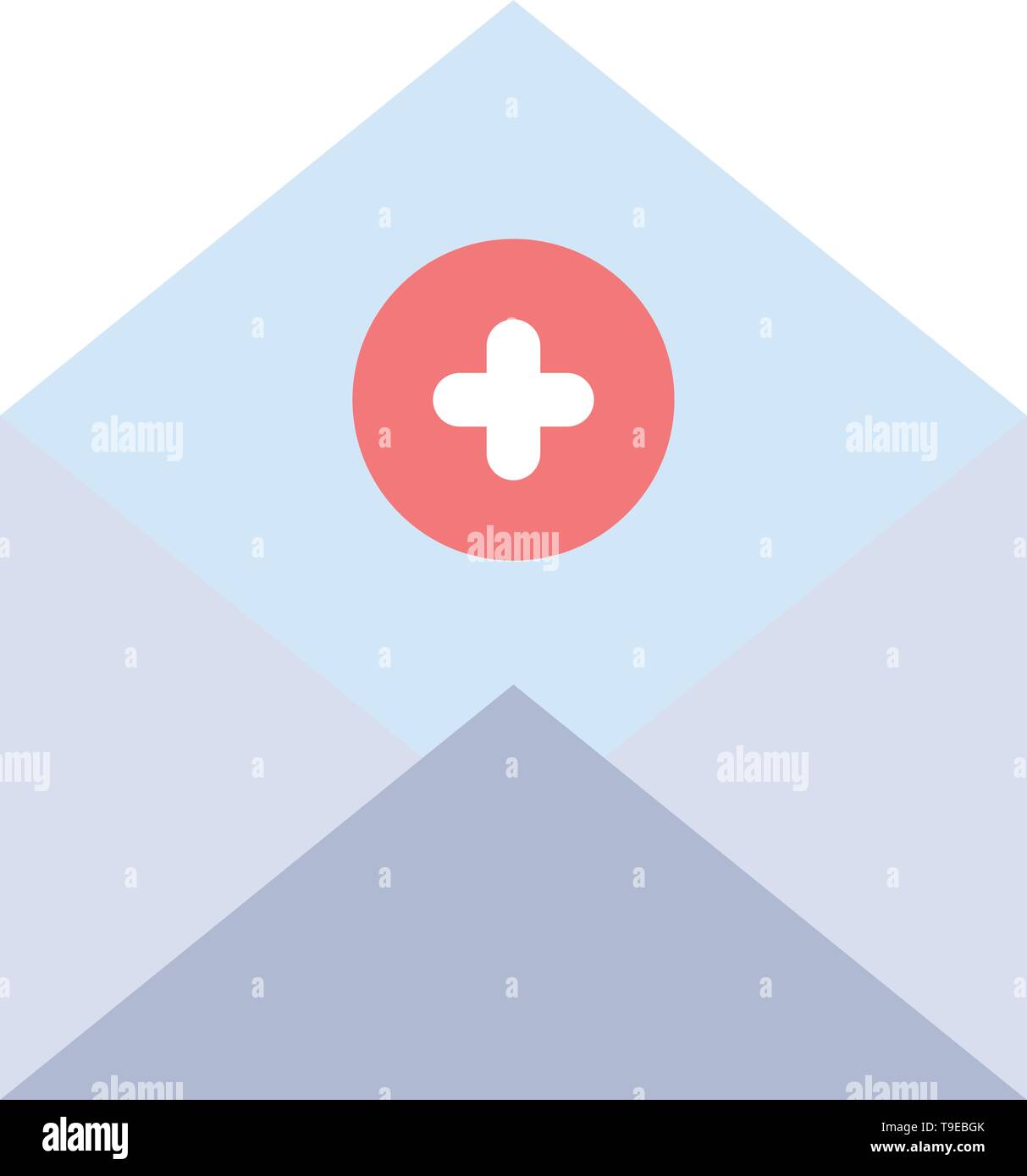 Add Add Mail Communication Email Mail Flat Color Icon Vector