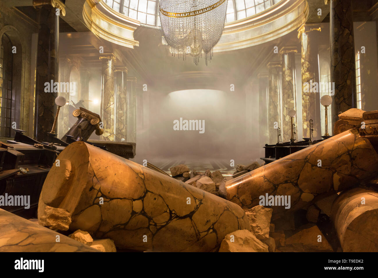 Gringotts Bank after being destroyed by the dragon at The Warner Bros.  Studio Tour 'The Making of Harry Potter', Leavesden, London Stock Photo -  Alamy