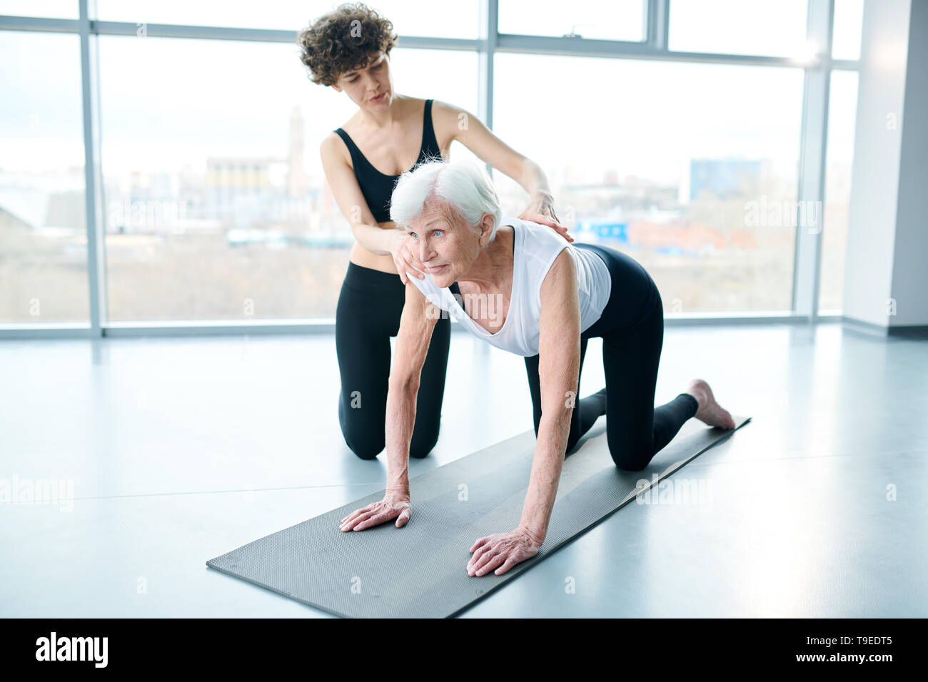Training on mat Stock Photo - Alamy