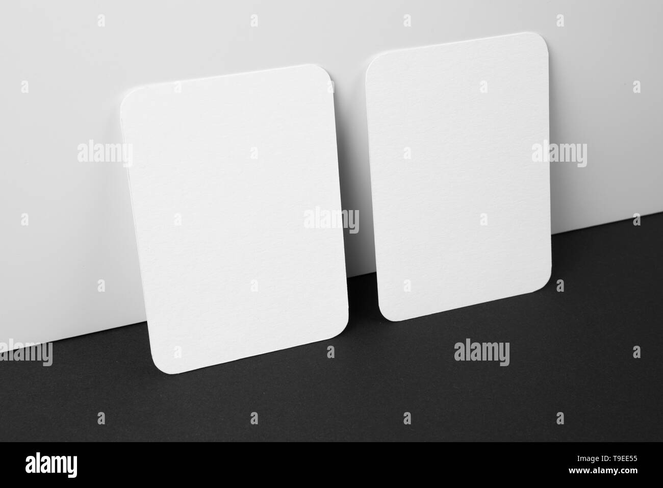 Mockup of business cards. Template for branding identity Stock Photo