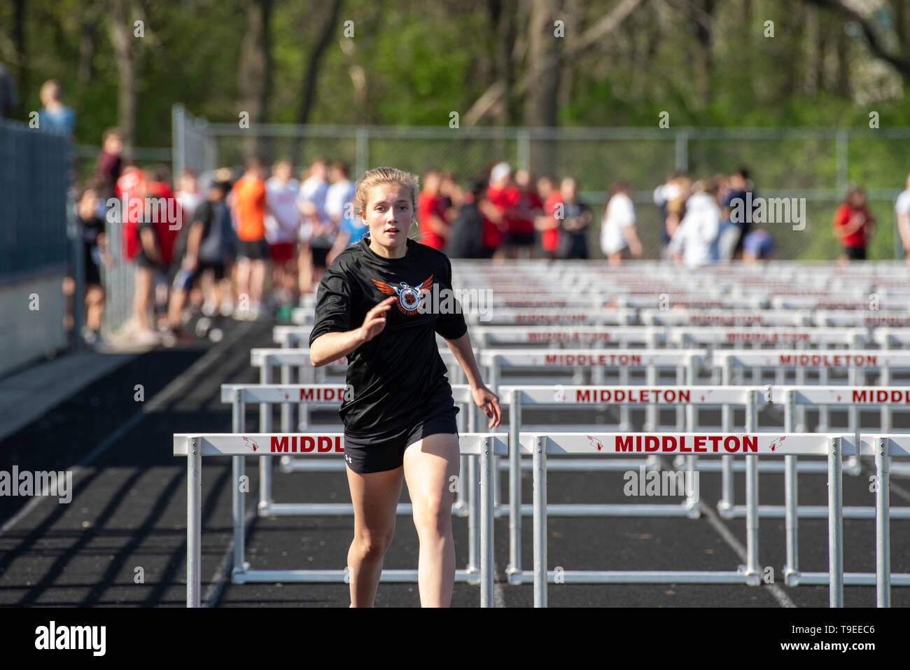 Images from a middle school track meet at Middleton, Wisconsin, USA