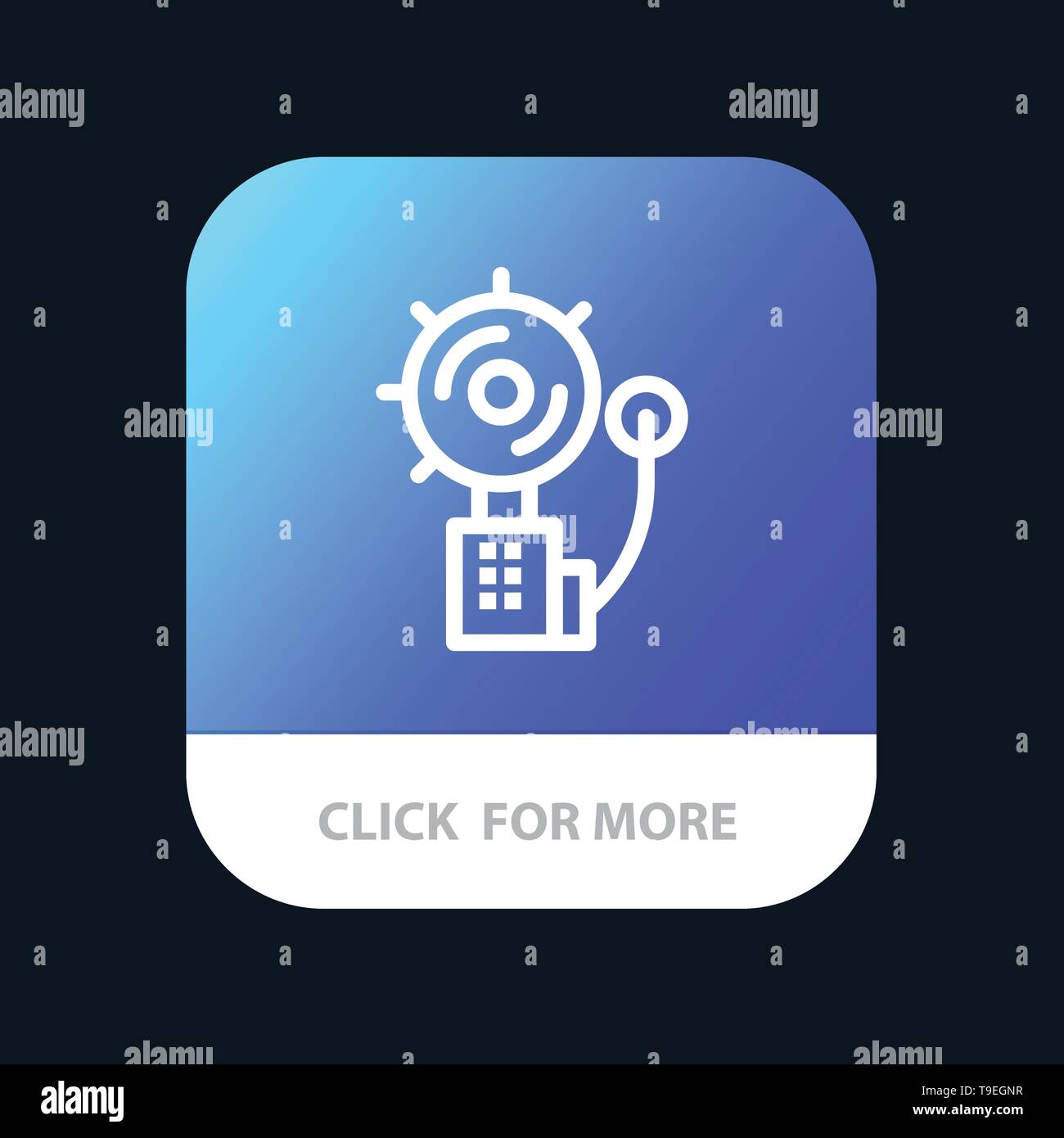 Alarm Alert Bell Fire Intruder Mobile App Button Android And Ios Line Version Stock Vector Image Art Alamy