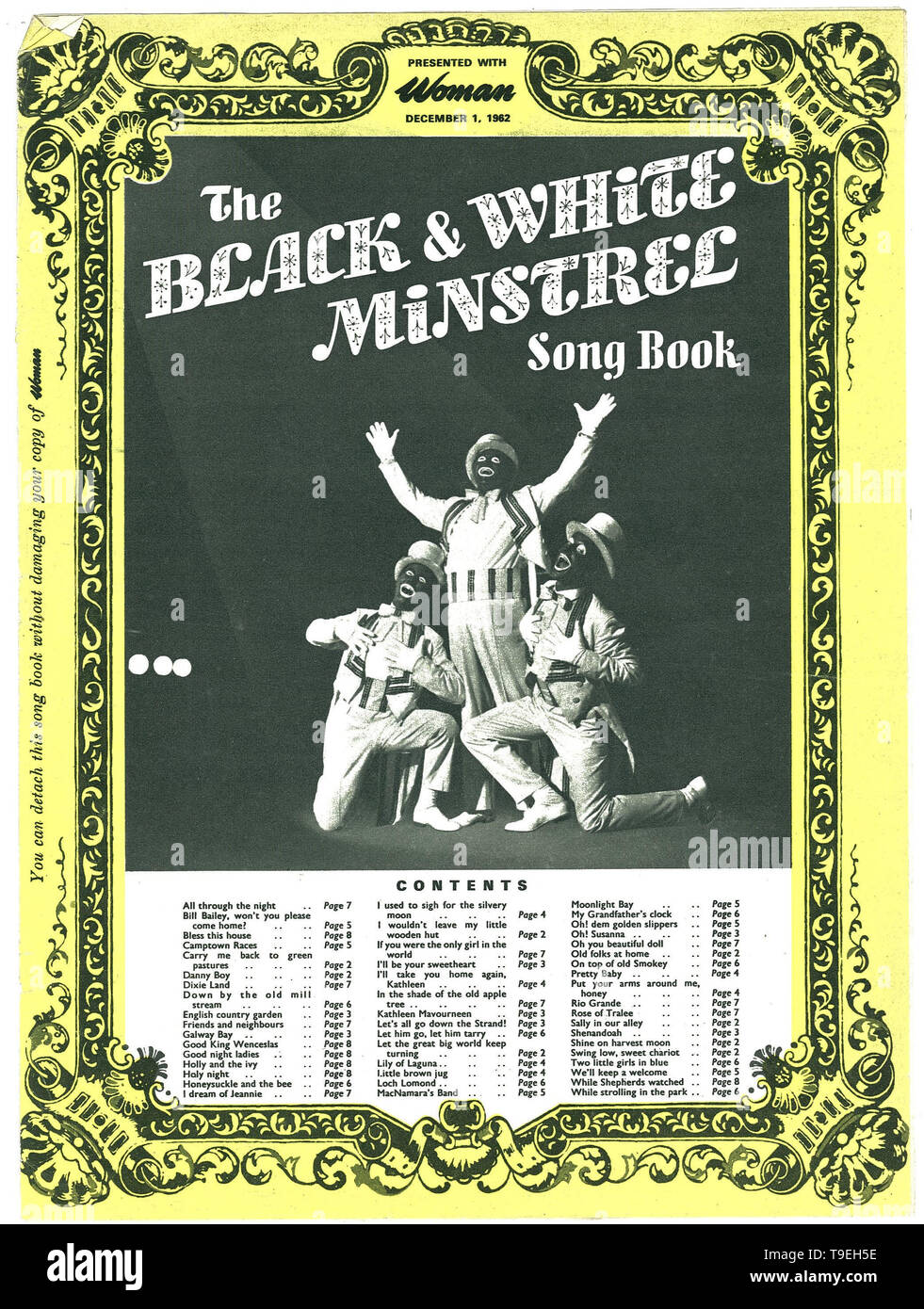 The Black White Minstrel Song Book 1962 Stock Photo Alamy