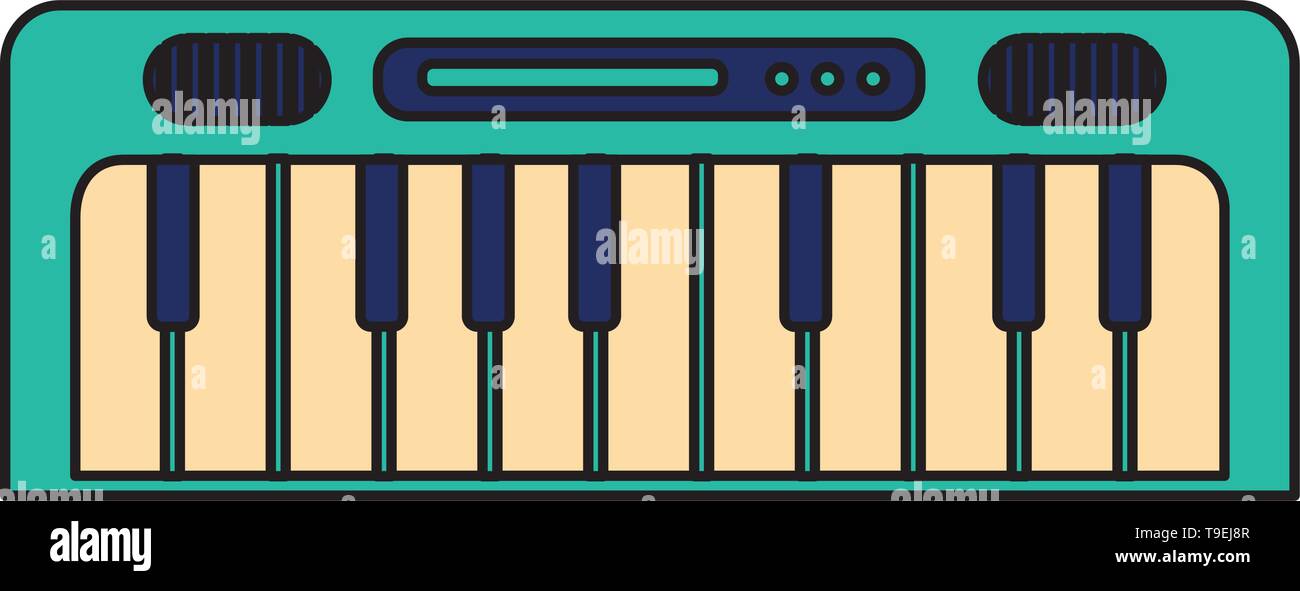 synthesizer kids toys Stock Vector