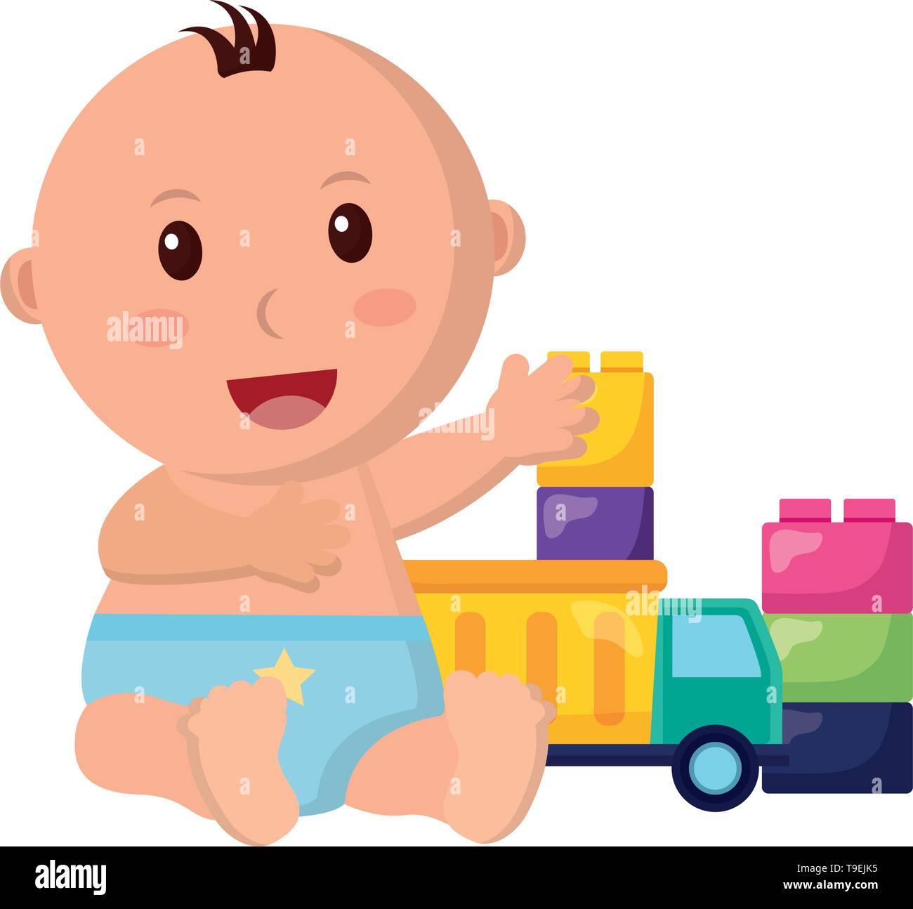 baby boy toys Stock Vector Image & Art - Alamy