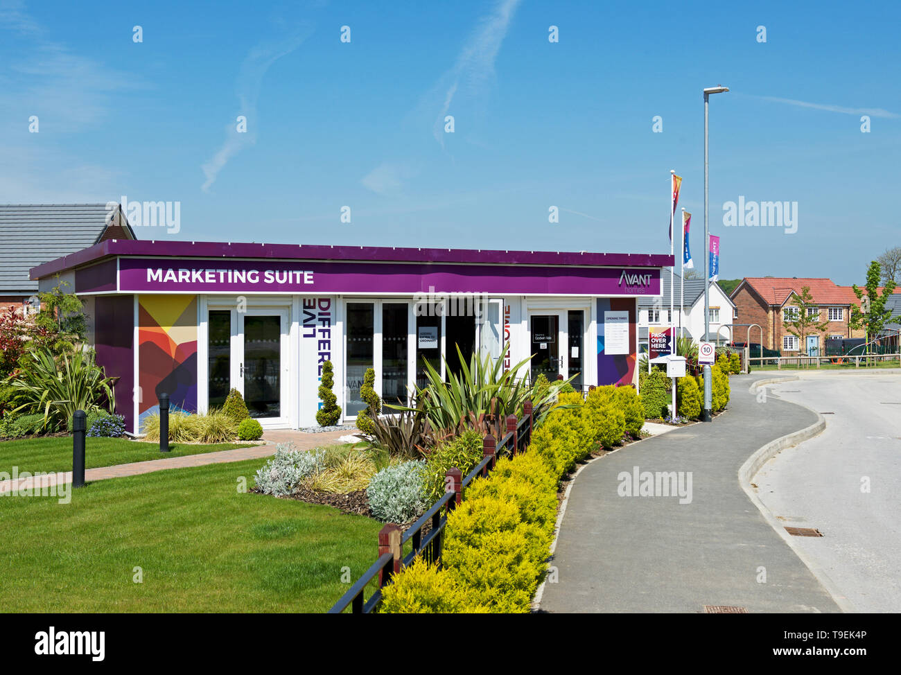New Avant Homes housing development, and marketing suite, Stamford