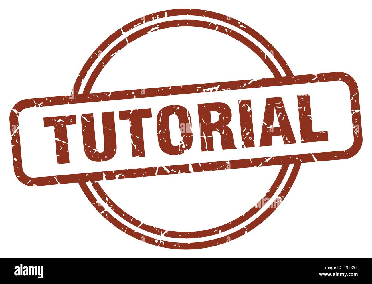 tutorial stamp isolated on white Stock Vector Image & Art - Alamy
