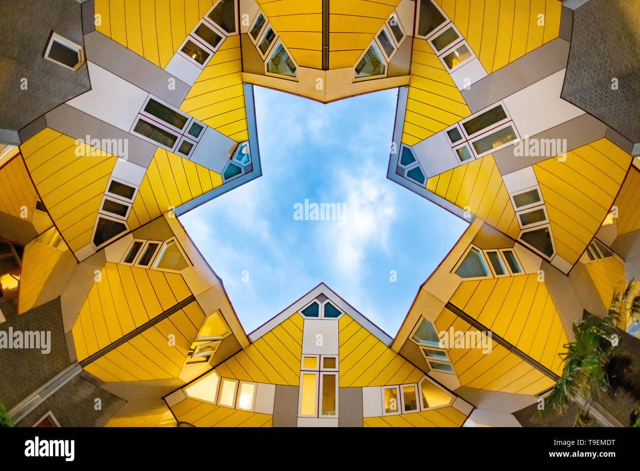 Cube houses Rotterdam - Piet Blom architect - modern architecture - abstract photography - abstract photo - Dutch tourism Netherlands tourism Stock Photo