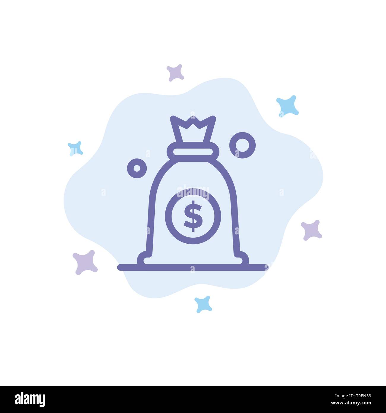 Dollar, Money, Bag Blue Icon on Abstract Cloud Background Stock Vector Image & Art Alamy