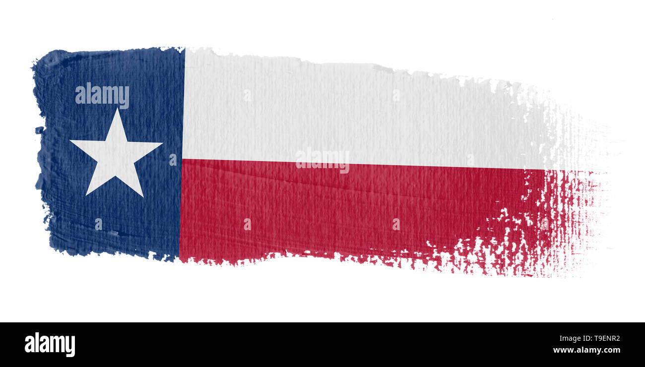 Brushstroke Flag Texas Stock Photo