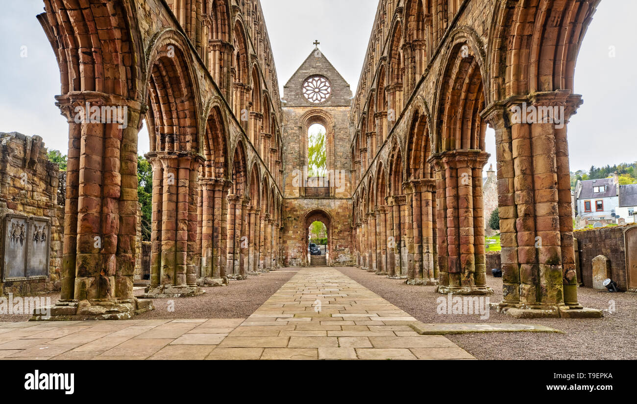 Jedburgh Abbey in the Scottish Borders, Scotland Stock Photo