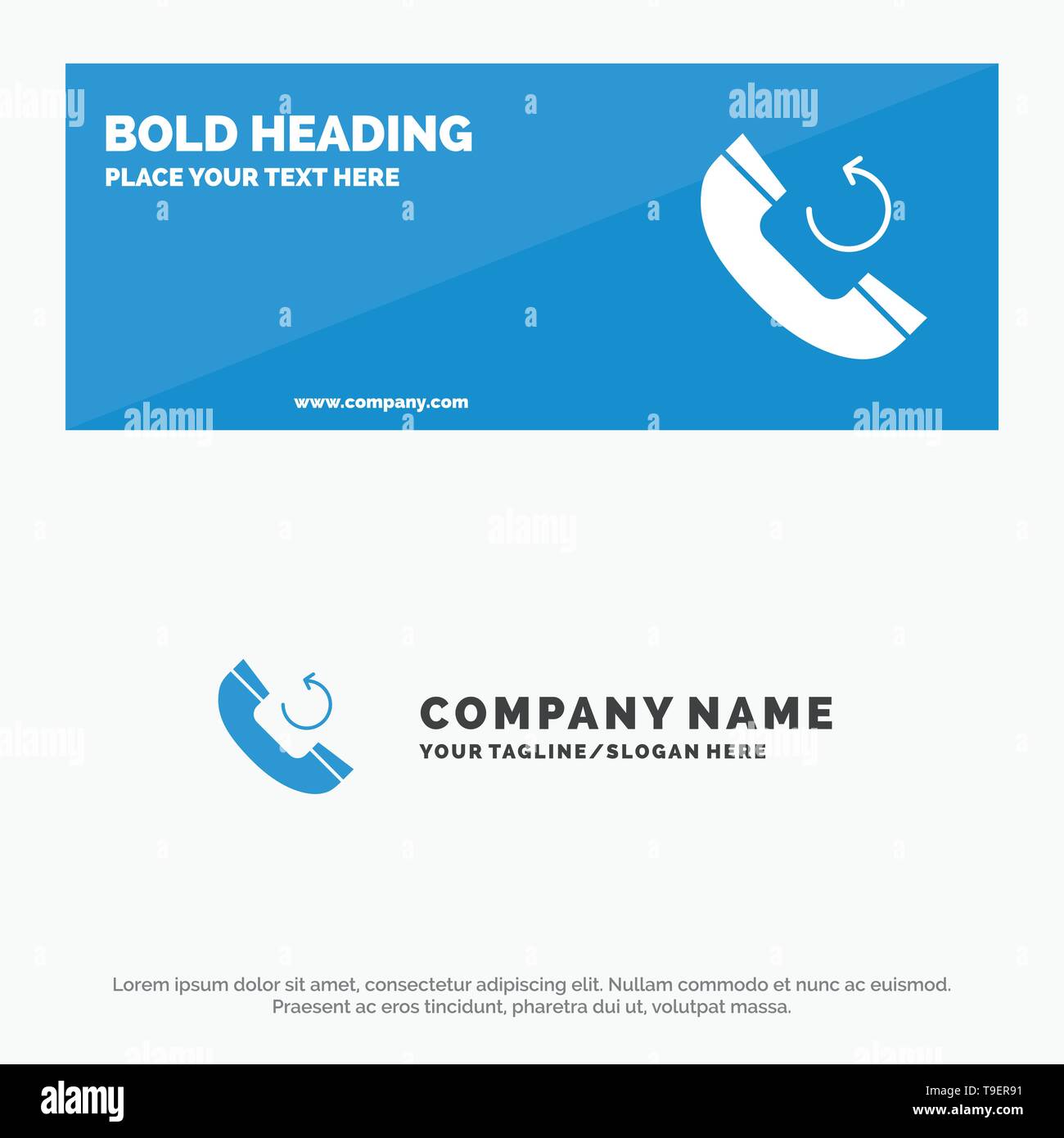 Call Phone Callback Solid Icon Website Banner And Business Logo