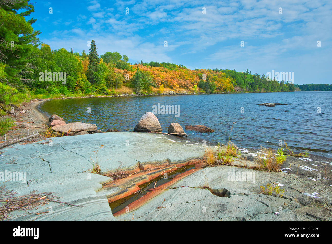 Island in Lake of the Woods Kenora District Ontario Canada Stock Photo