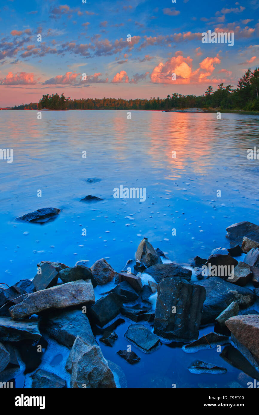 Lake of the Woods at sunrise Sioux Narrows Provincial Park Ontario