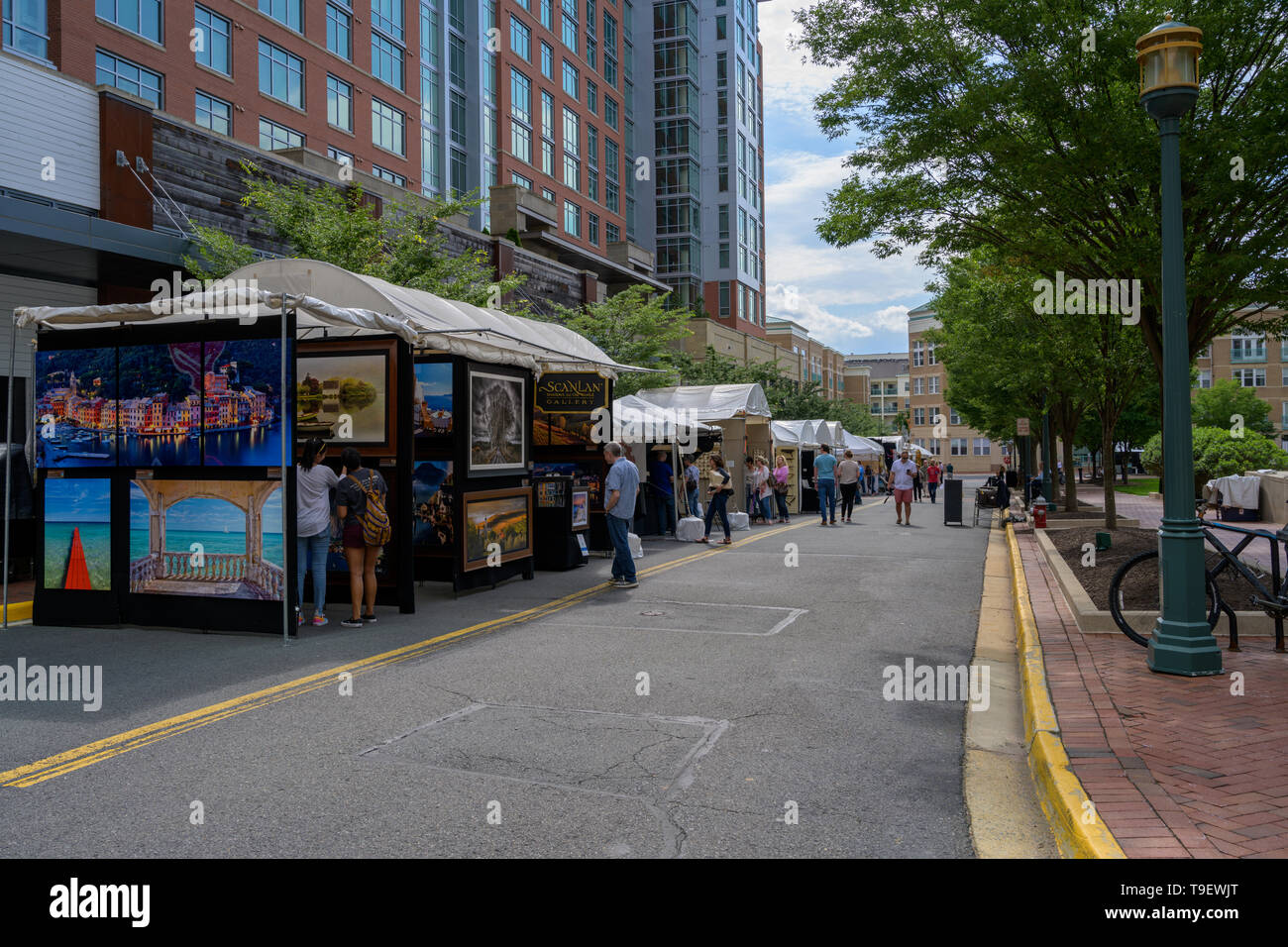 Reston, VA, USA May 17, 2019. Pedestrians and potential customers