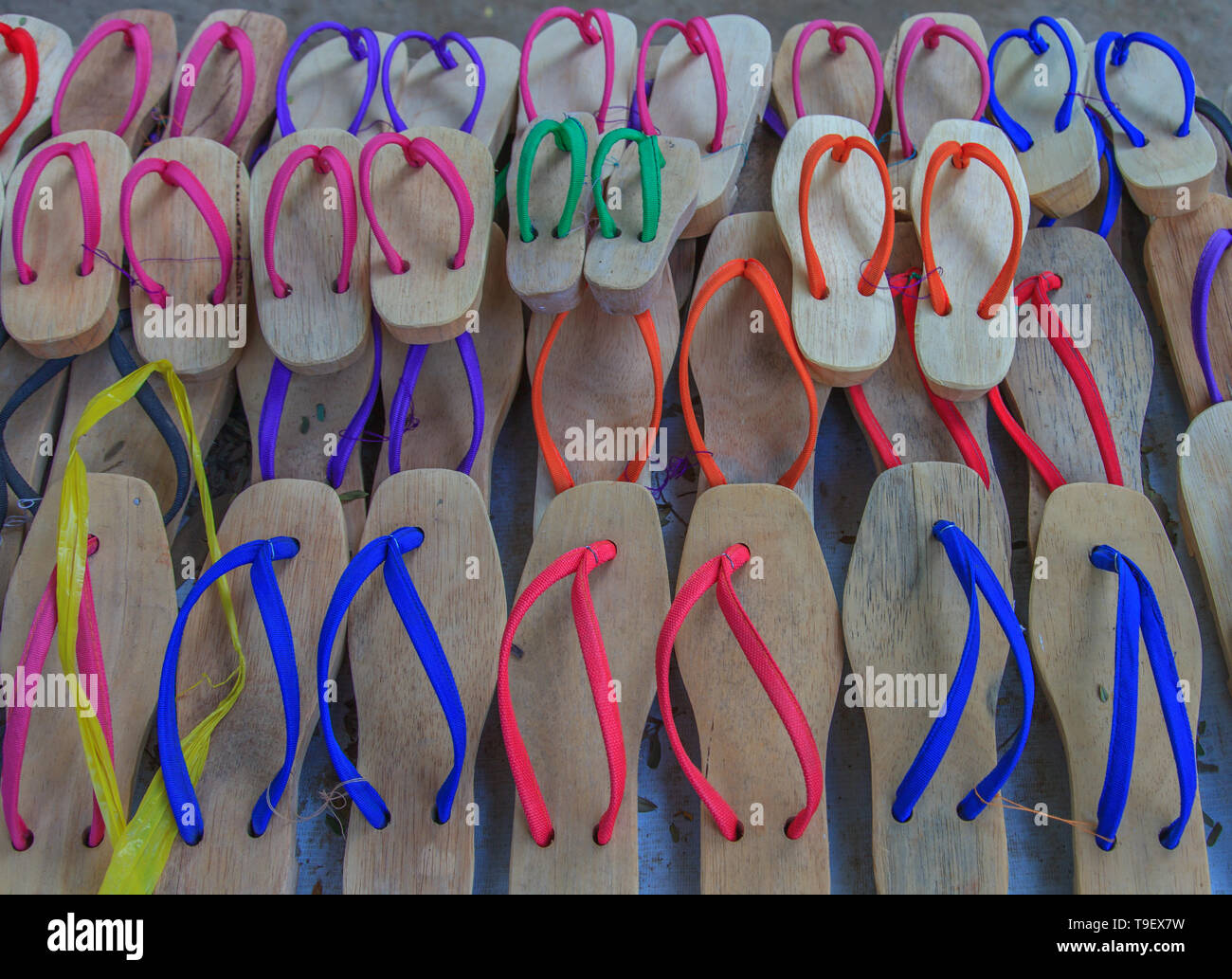 Burmese flip flops Stock Photo