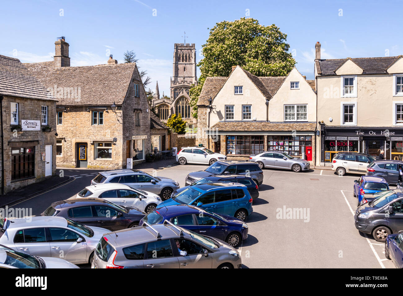 The Market Place in the ancient Cotswold town of Northleach