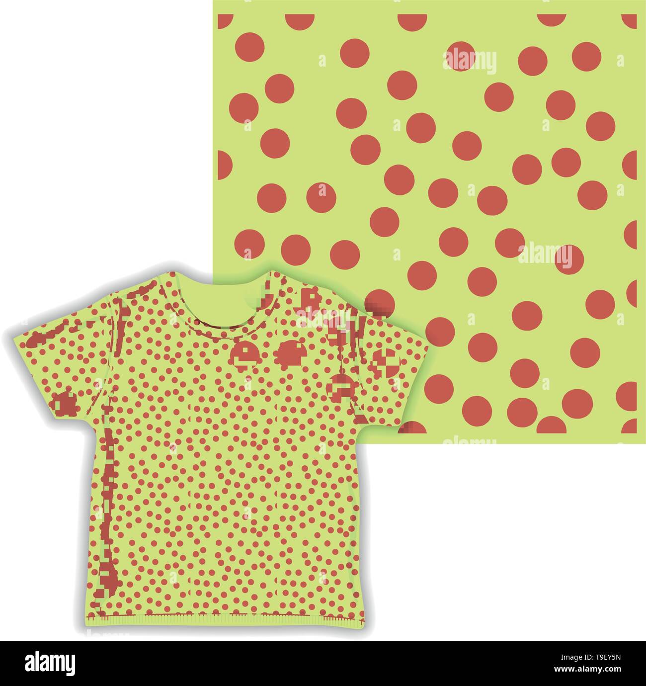 dot triangular cute seamless pattern ready for shirt fabric industry vector illustration Stock Vector