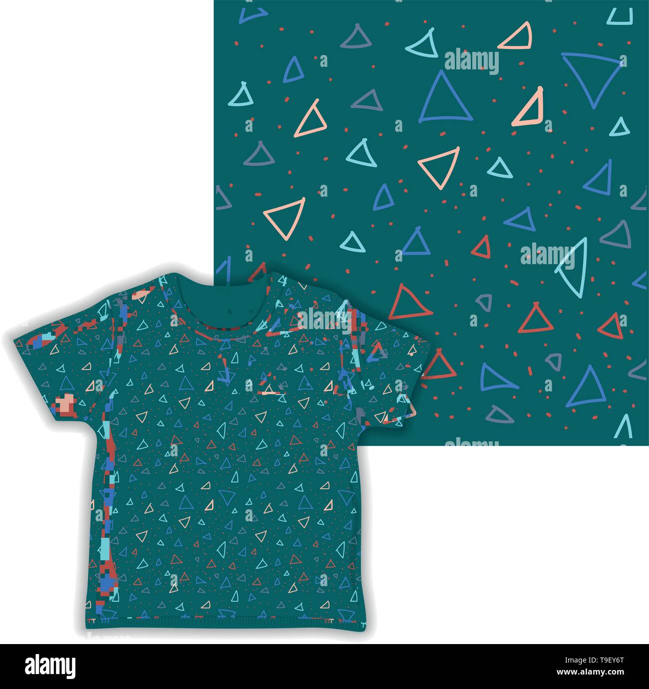 dot triangular cute seamless pattern ready for shirt fabric industry ...