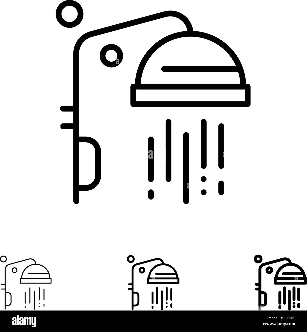 Bathroom shower set Stock Vector Images - Alamy