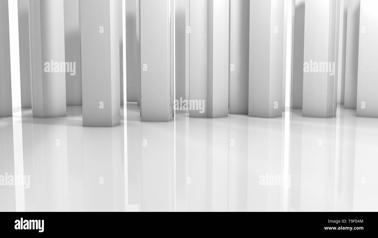 rectangular three-dimensional columns. abstract illustration. 3d render ...