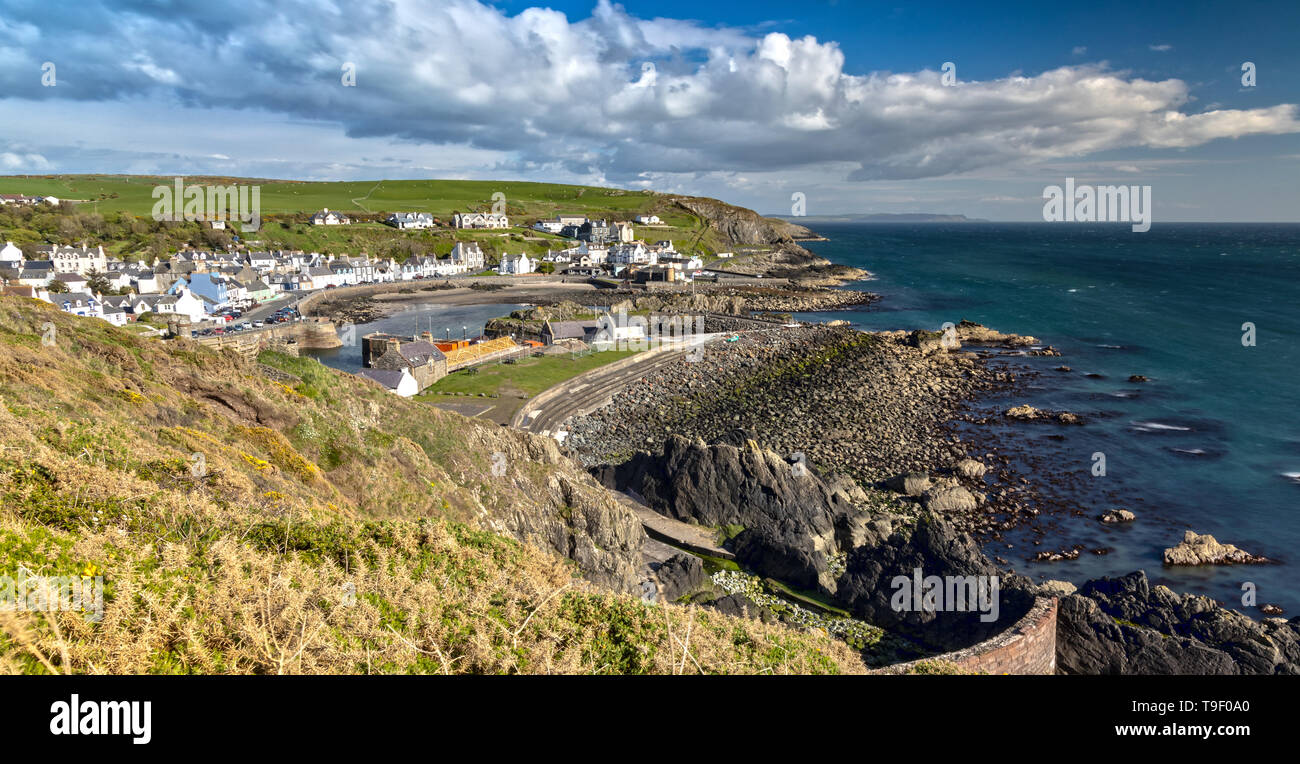 View over Portpatrick in Dumfries and Galloway in Scotland Stock Photo
