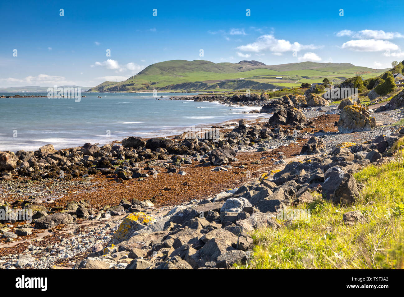 Coastline of Scotlands Eastcoast in Dumfries and Galloway Council Area Stock Photo
