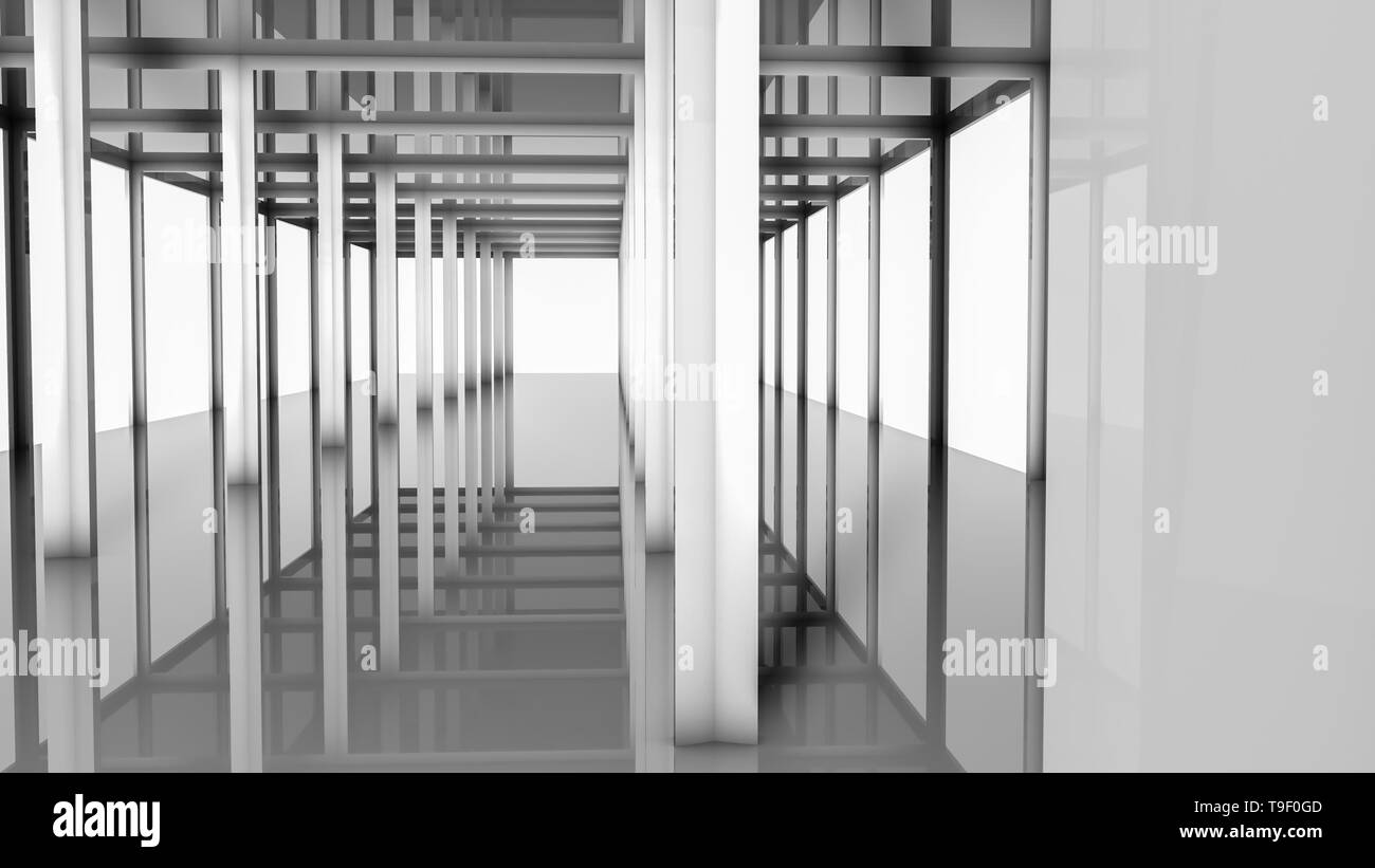 abstract geometric floors and shapes. illustration. 3d render Stock ...
