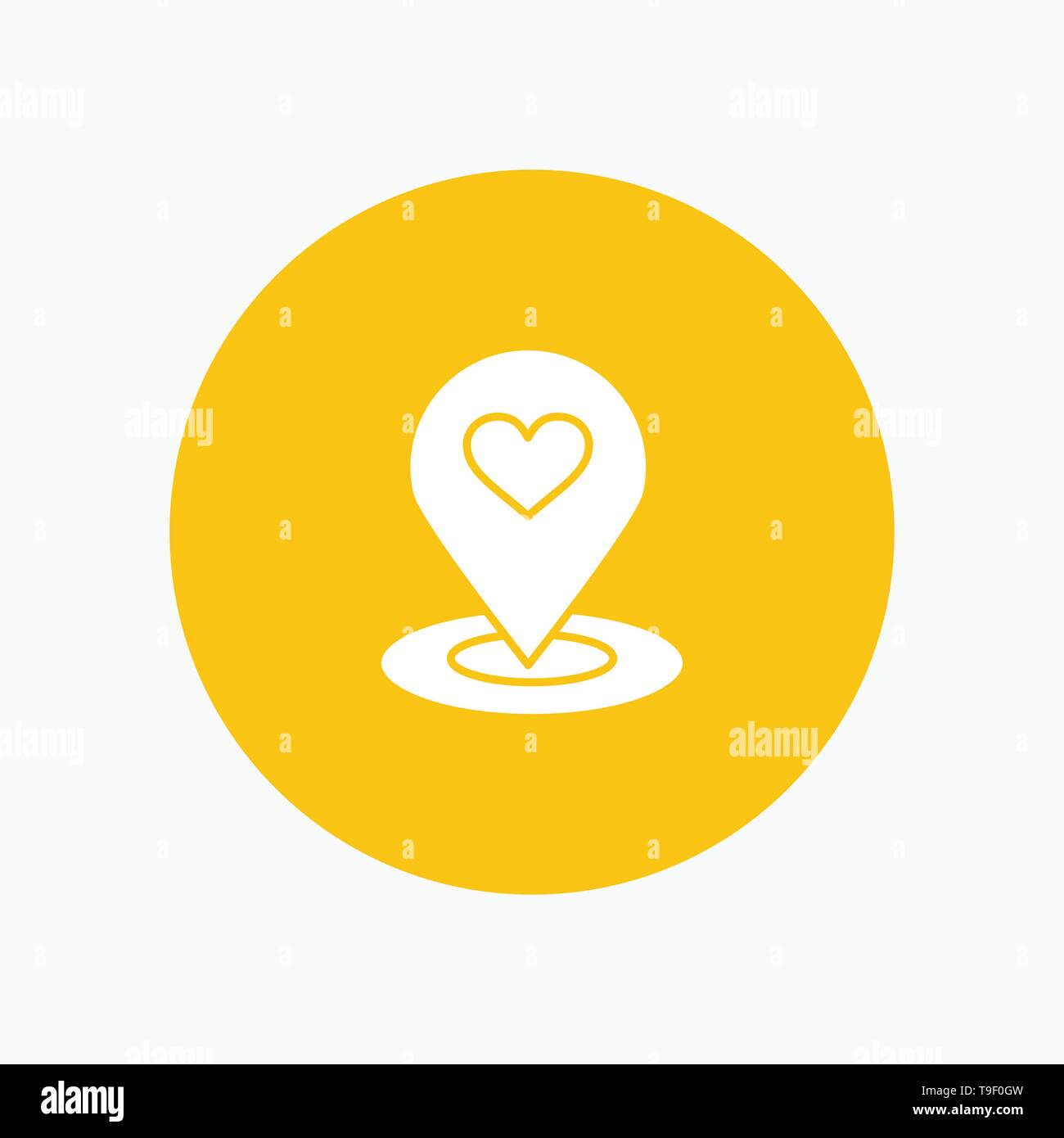 Location, Map, Location Finder, Pin, Heart Stock Vector