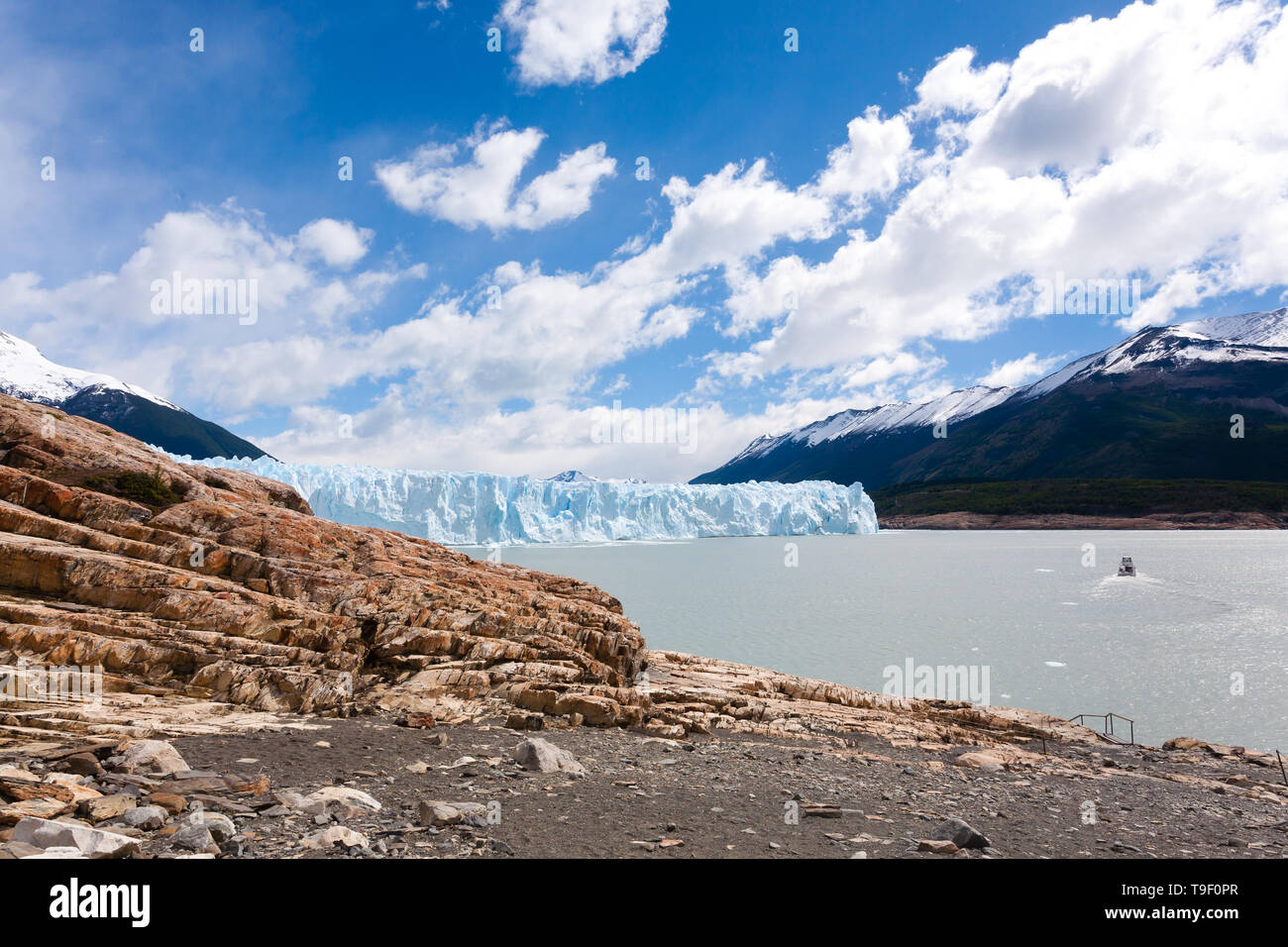 Perito Moreno glacier view, Patagonia landscape, Argentina. Patagonian scenery Stock Photo