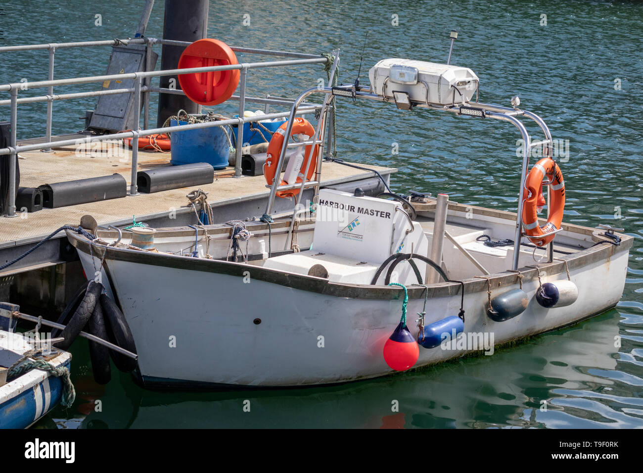 Beam Trawlers and Fishing Boats in Brixham Harbour and Quayside,Torbay,Devon.England Stock Photo