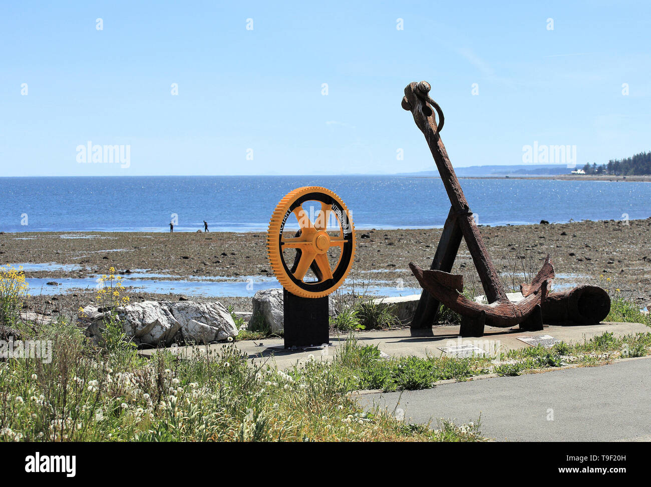 Monument in Ken Ford Boat Ramps Park in Campbell River, Vancouver Island, British Columbia Stock Photo