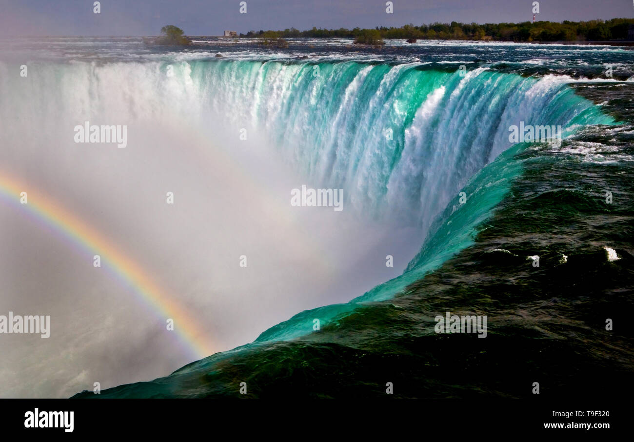 Canadian (Horseshoe) Falls, Niagara Falls, Ontario, Canada Stock Photo