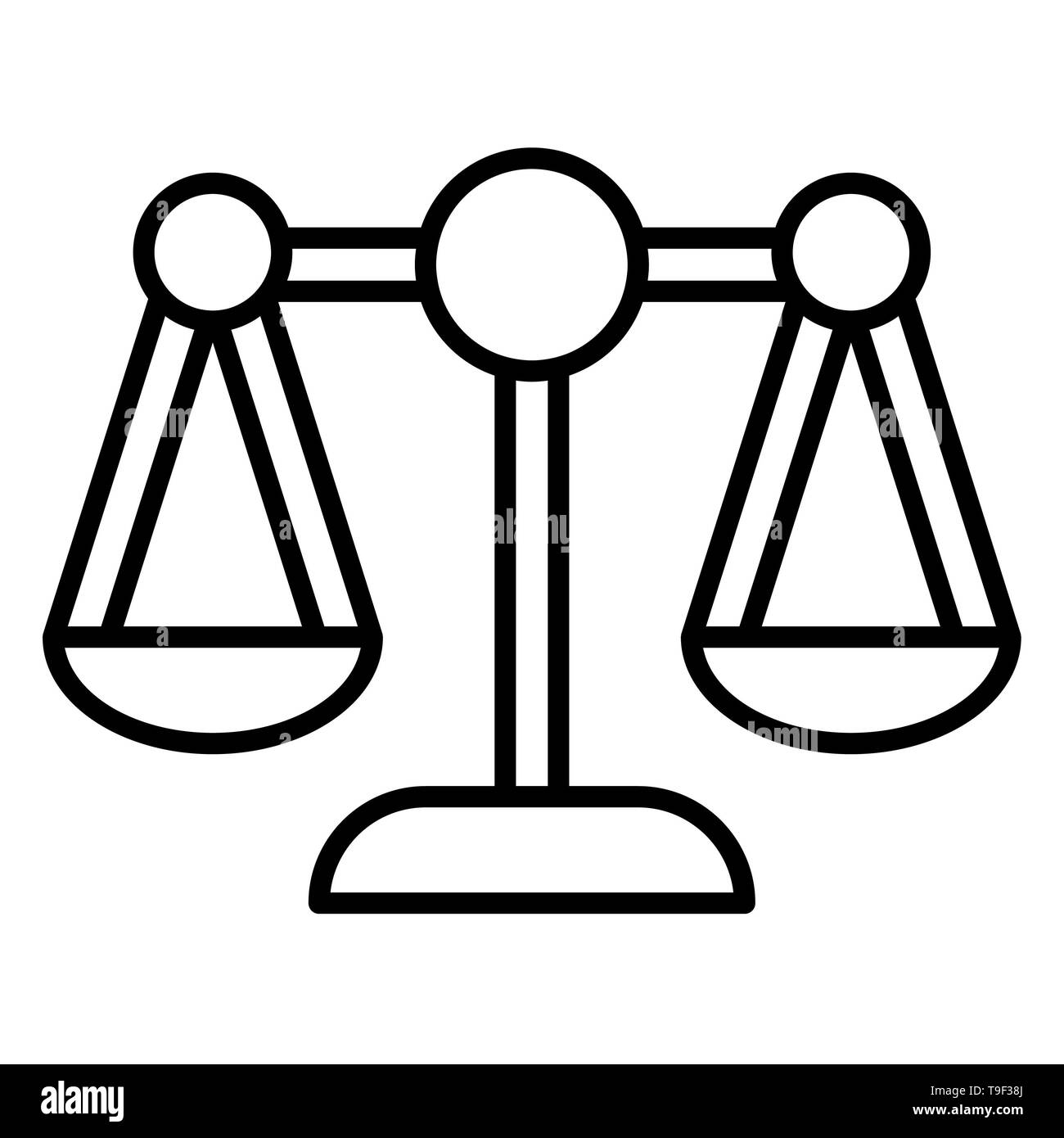 Justice Icon, Vector Illustration, Business Outline Stock Photo