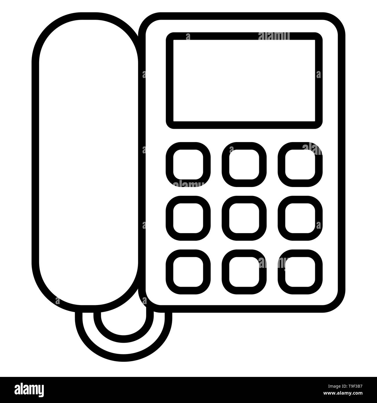 Phone Icon, Vector Illustration, Business Outline Stock Photo