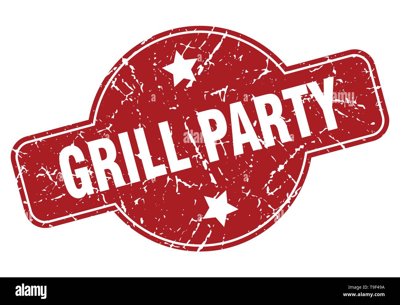 grill party vintage stamp. grill party sign Stock Vector Image & Art ...