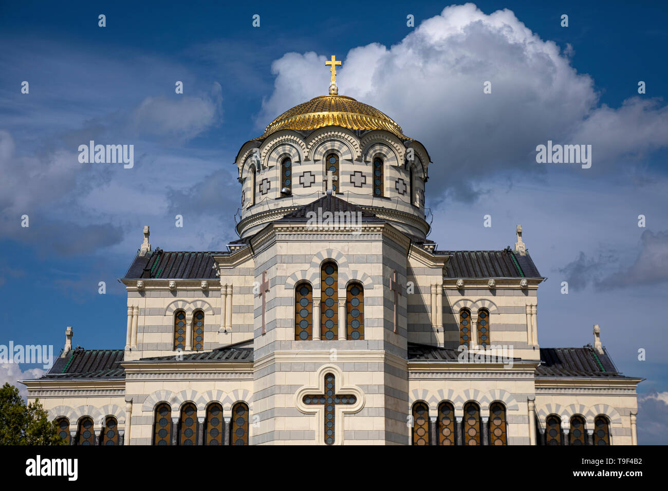 St. Vladimir's Cathedral in Sevastopol. Historical and archaeological reserve 'Tauric Chersonesos' Stock Photo