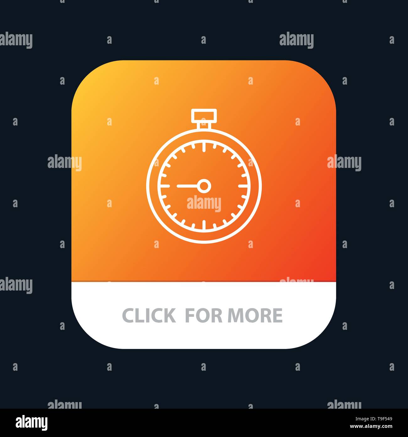 Stopwatch Clock Fast Quick Time Timer Watch Mobile App Button Android And Ios Line Version Stock Vector Image Art Alamy