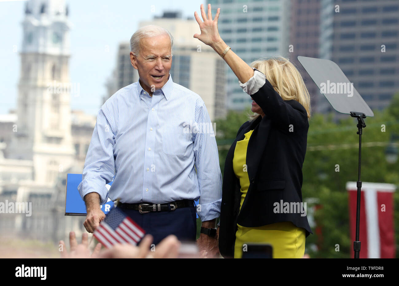 Philadelphia, PA, USA. 18th May, 2019. : Joe Biden holds First Campaign Rally in the Birthplace of American Democracy, Philadelphia, Pa May 18, 2019 Credit: : Star Shooter/Media Punch/Alamy Live News Stock Photo