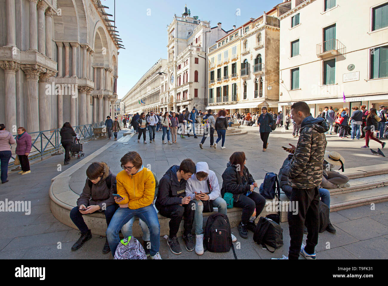 Crowds of visitors to Venice, Italy Stock Photo