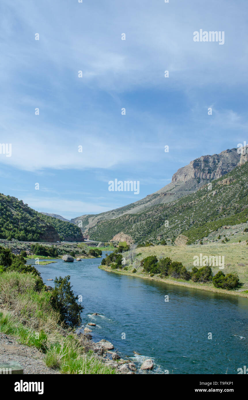 Wind River Canyon, Wyoming Stock Photo