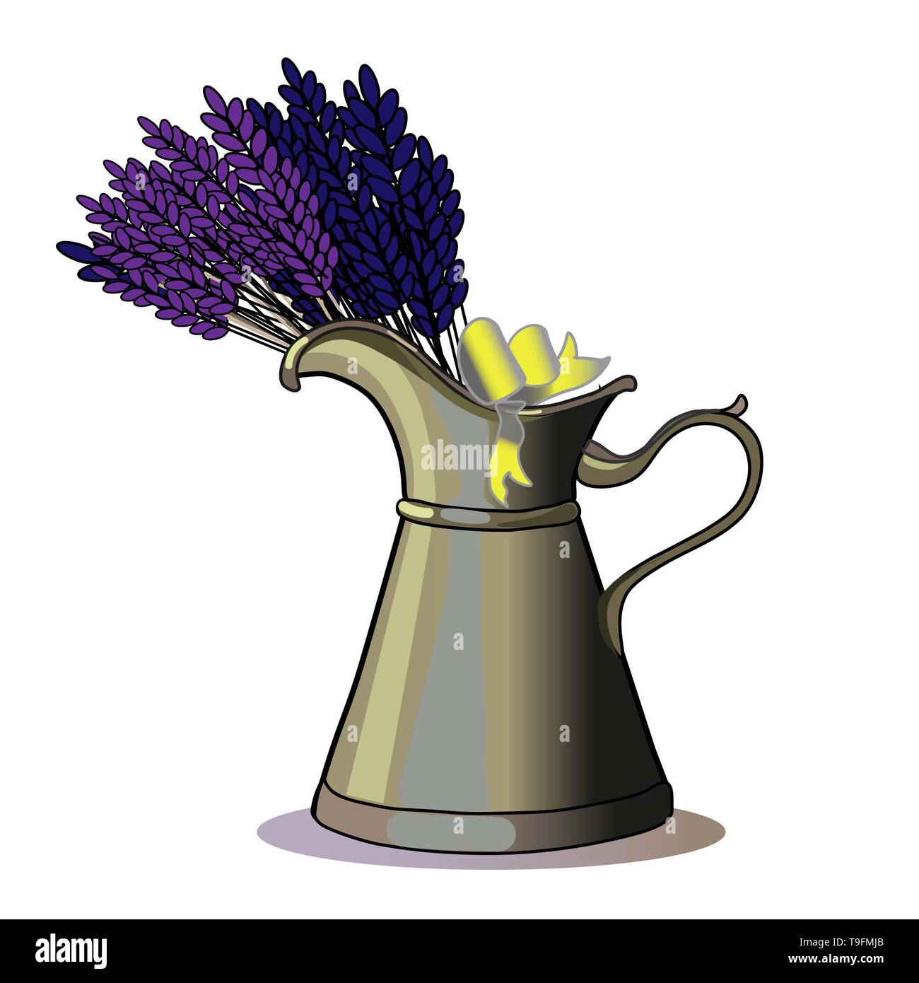 vector illustration Lavender Stock Photo - Alamy