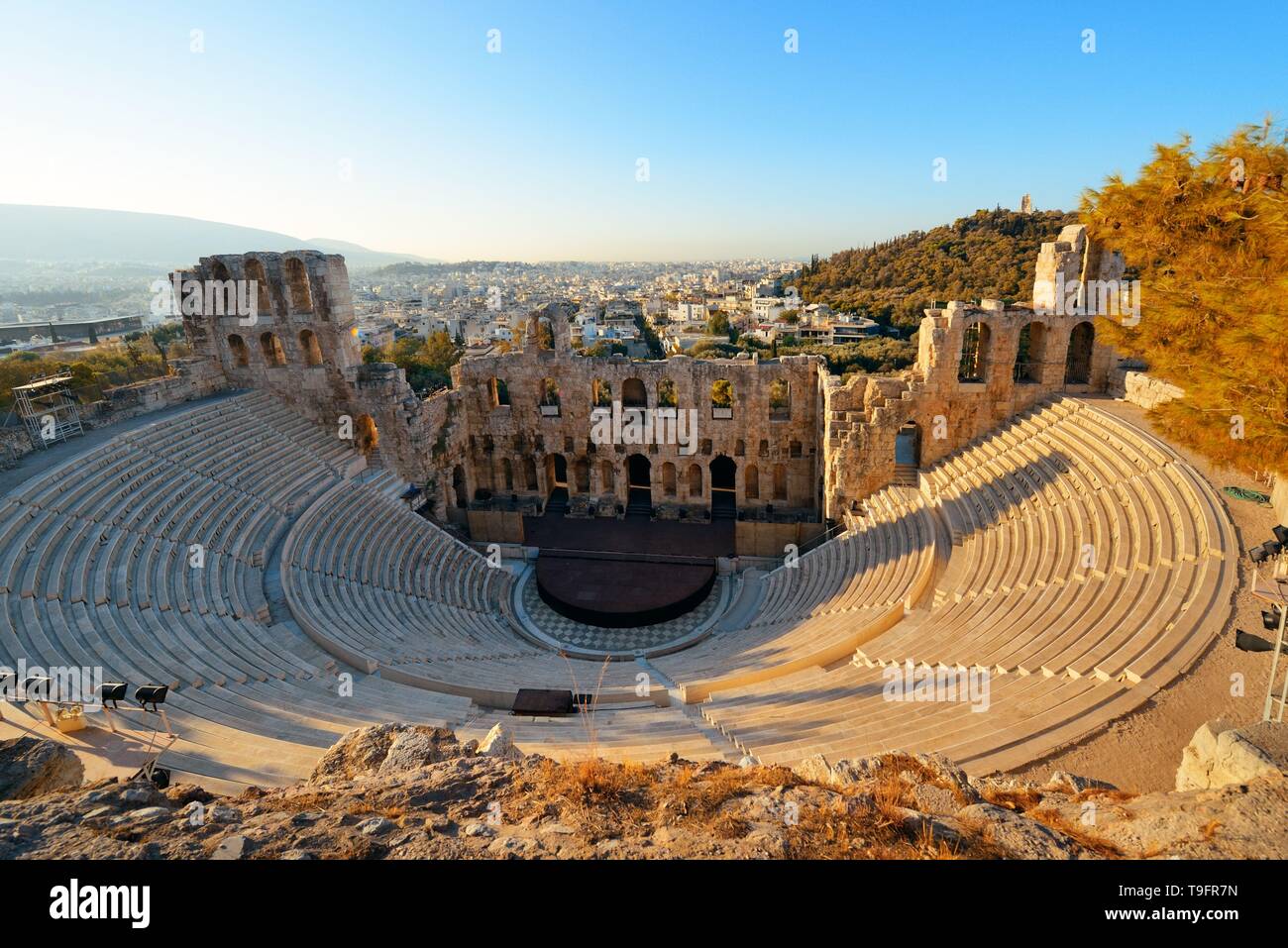 Odeon of Herodes Atticus Theatre at Acropolis historical ruins in ...