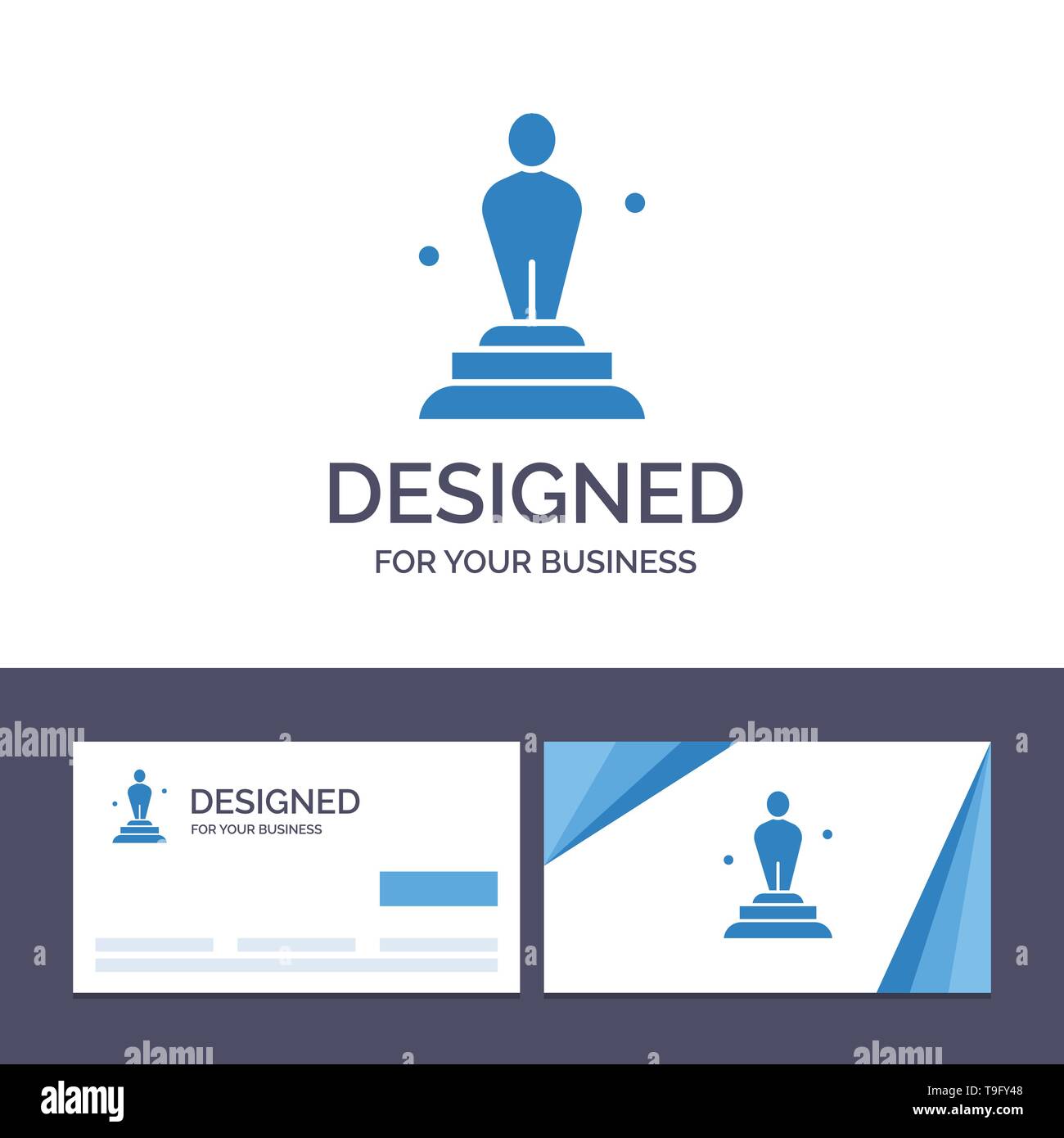 Creative Business Card and Logo template Academy, Award, Oscar, Statue, Trophy Vector Illustration Stock Vector