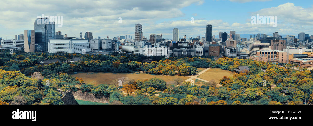 Osaka urban city park rooftop view. Japan Stock Photo Alamy