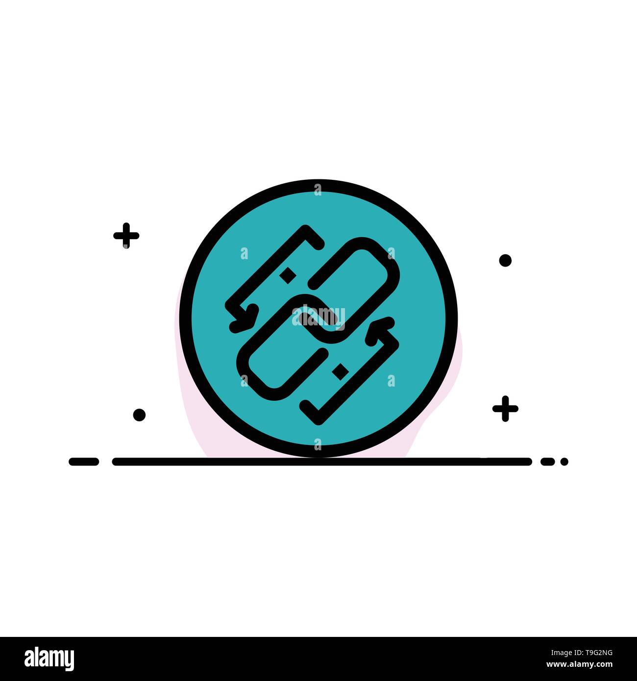 Link, Chain, Url, Connection, Link Business Flat Line Filled Icon
